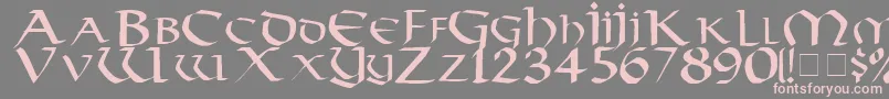 VikingMedium Font – Pink Fonts on Gray Background