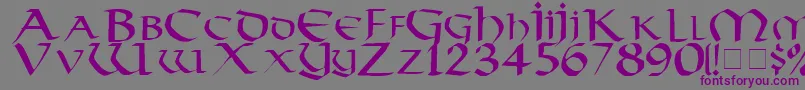 VikingMedium Font – Purple Fonts on Gray Background