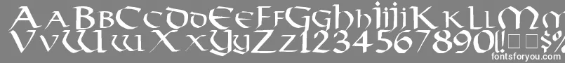 Шрифт VikingMedium – белые шрифты на сером фоне