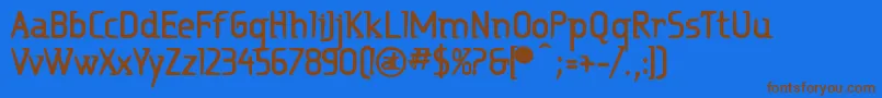 RitalinExtrabold Font – Brown Fonts on Blue Background