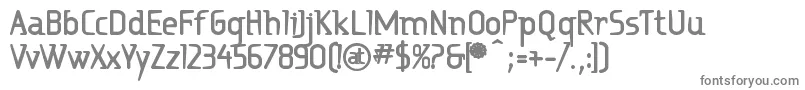 RitalinExtrabold-fontti – harmaat kirjasimet valkoisella taustalla