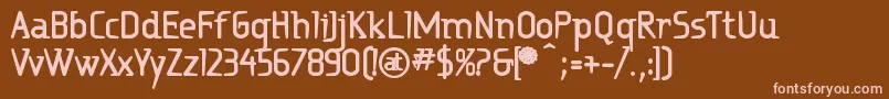 RitalinExtrabold Font – Pink Fonts on Brown Background