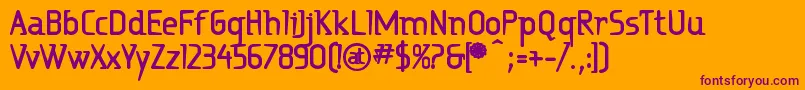 RitalinExtrabold Font – Purple Fonts on Orange Background