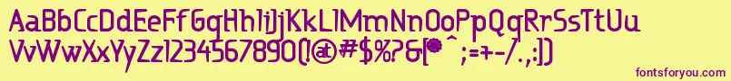 RitalinExtrabold Font – Purple Fonts on Yellow Background