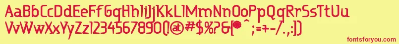 RitalinExtrabold Font – Red Fonts on Yellow Background