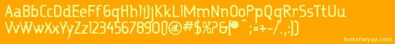 RitalinExtrabold Font – Yellow Fonts on Orange Background