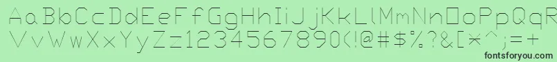 Proxy4 Font – Black Fonts on Green Background