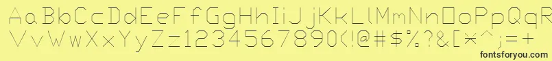 Proxy4 Font – Black Fonts on Yellow Background