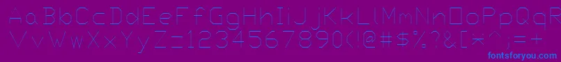 fuente Proxy4 – Fuentes Azules Sobre Fondo Morado