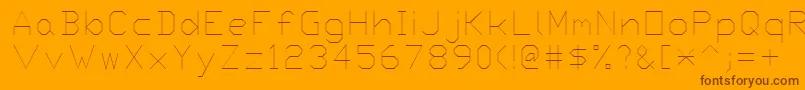 Proxy4 Font – Brown Fonts on Orange Background