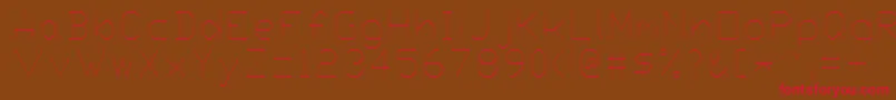 Proxy4 Font – Red Fonts on Brown Background