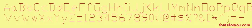 Proxy4 Font – Red Fonts on Yellow Background