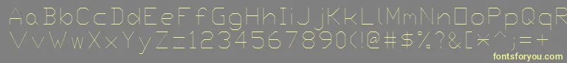 Proxy4 Font – Yellow Fonts on Gray Background