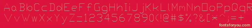 フォントProxy4 – 黄色の文字、赤い背景