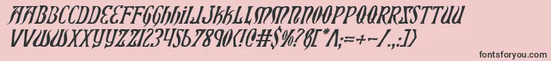 フォントXiphosi – ピンクの背景に黒い文字