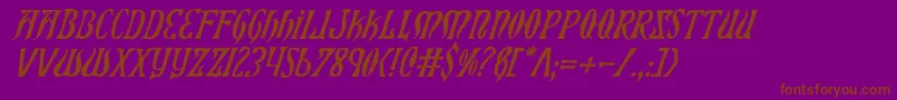 Шрифт Xiphosi – коричневые шрифты на фиолетовом фоне