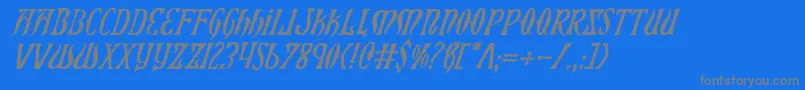 Шрифт Xiphosi – серые шрифты на синем фоне