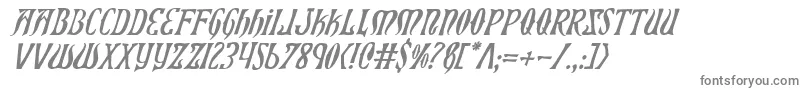 フォントXiphosi – 白い背景に灰色の文字