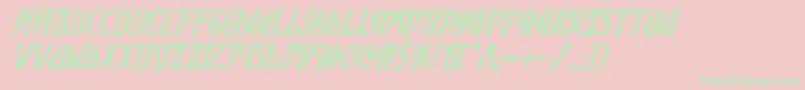 Xiphosi-fontti – vihreät fontit vaaleanpunaisella taustalla