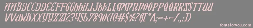 フォントXiphosi – 灰色の背景にピンクのフォント