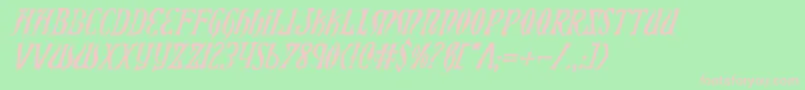 Xiphosi-fontti – vaaleanpunaiset fontit vihreällä taustalla