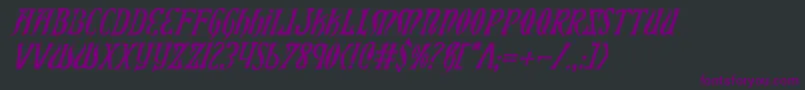 Шрифт Xiphosi – фиолетовые шрифты на чёрном фоне