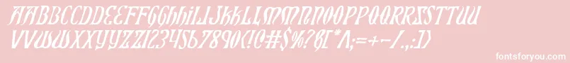 Шрифт Xiphosi – белые шрифты на розовом фоне