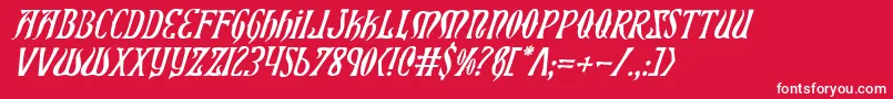 Xiphosi Font – White Fonts on Red Background