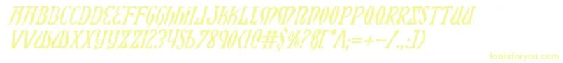 Шрифт Xiphosi – жёлтые шрифты