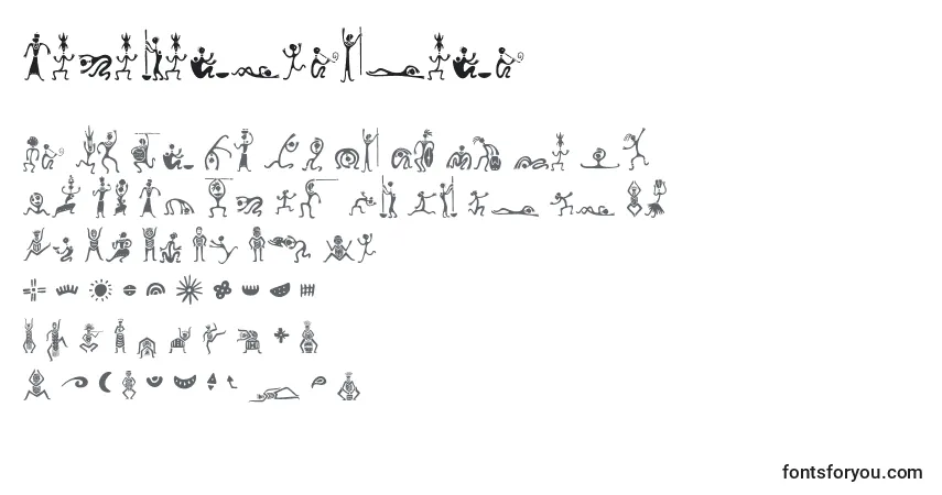 Schriftart Minipicszafrica – Alphabet, Zahlen, spezielle Symbole