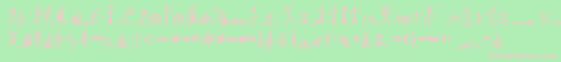 Minipicszafrica Font – Pink Fonts on Green Background