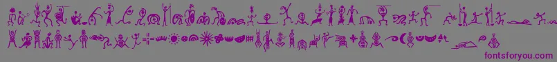Minipicszafrica-Schriftart – Violette Schriften auf grauem Hintergrund