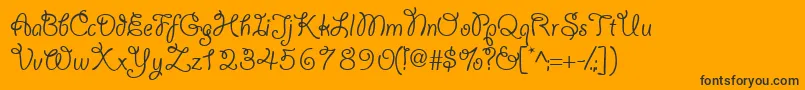 Yahoossk Font – Black Fonts on Orange Background