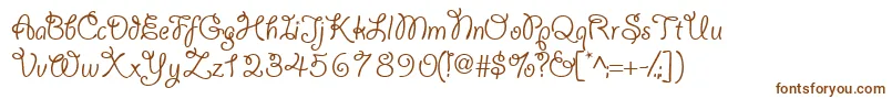 Шрифт Yahoossk – коричневые шрифты на белом фоне