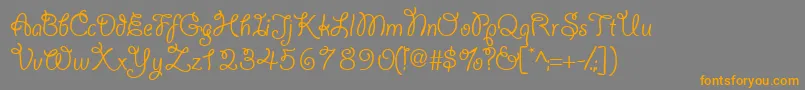 Yahoossk Font – Orange Fonts on Gray Background