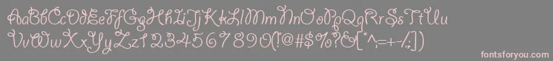 Yahoossk Font – Pink Fonts on Gray Background