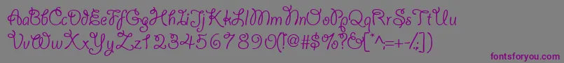 Yahoossk Font – Purple Fonts on Gray Background