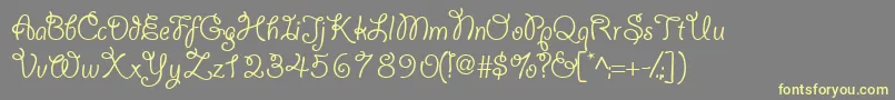 Yahoossk-fontti – keltaiset fontit harmaalla taustalla