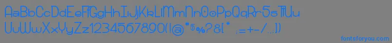 SnowRidersXo Font – Blue Fonts on Gray Background