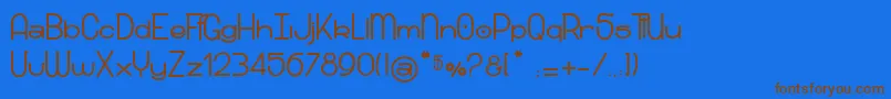 SnowRidersXo Font – Brown Fonts on Blue Background