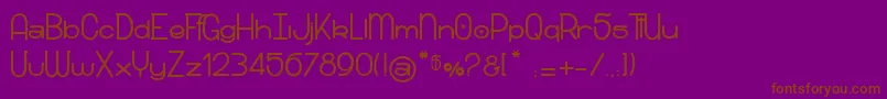 SnowRidersXo Font – Brown Fonts on Purple Background