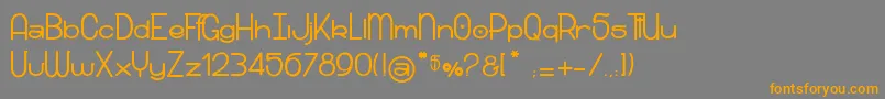 SnowRidersXo Font – Orange Fonts on Gray Background