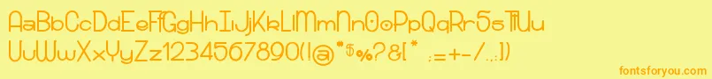 SnowRidersXo Font – Orange Fonts on Yellow Background