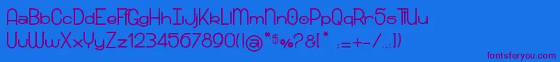 SnowRidersXo Font – Purple Fonts on Blue Background