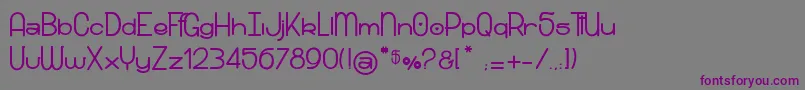 SnowRidersXo Font – Purple Fonts on Gray Background