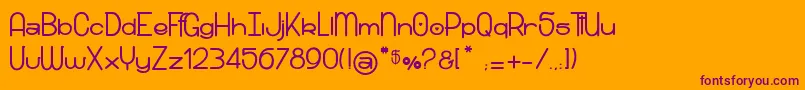 SnowRidersXo Font – Purple Fonts on Orange Background