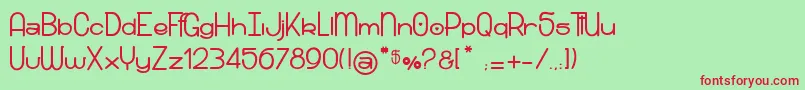 SnowRidersXo Font – Red Fonts on Green Background