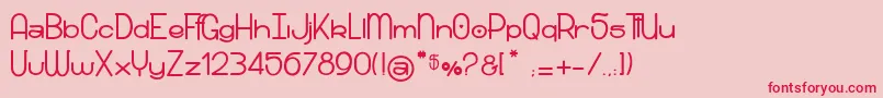 SnowRidersXo Font – Red Fonts on Pink Background