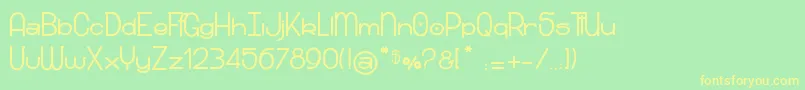 SnowRidersXo Font – Yellow Fonts on Green Background