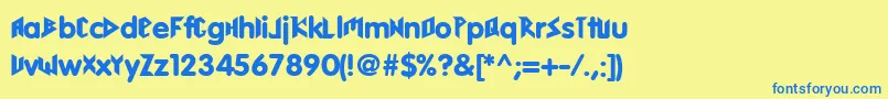 AriaV1Www.Hardzona.Ru Font – Blue Fonts on Yellow Background